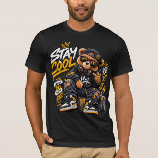 Coole Streetwear-Teddybär – Urbaner Hip-Hop-Graffi T-Shirt