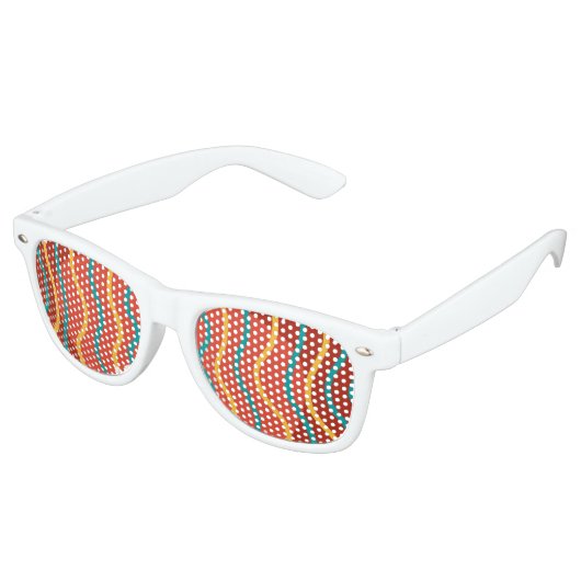 Coole Streifen Partybrille (Schrägansicht)