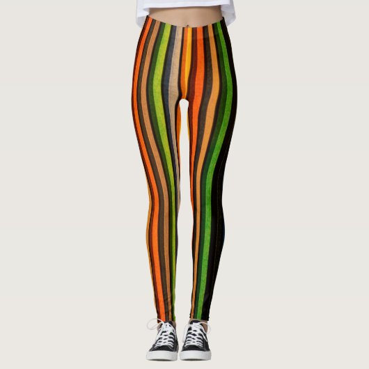 Coole Streifen Pop Art Retro Leggings (Vorderseite)