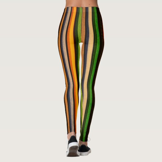 Coole Streifen Pop Art Retro Leggings (Rückseite)