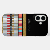 Coole Streifen Schwarz Case-Mate iPhone Hülle (Rückseite (Horizontal))