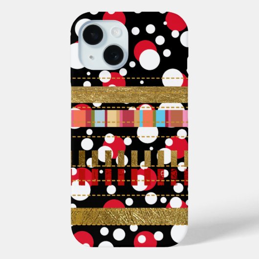 coole Streifen und Punkte Case-Mate iPhone Hülle (Rückseite)