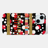 coole Streifen und Punkte Case-Mate iPhone Hülle (Rückseite (Horizontal))