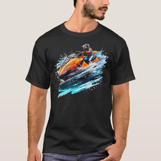 Coole Stunts mit Jet Ski für Wassersport T-Shirt (Vorderseite)