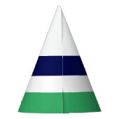 Coole, stylische blaue, hellgrüne Streifen Partyhütchen (Rückseite)