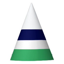 Coole, stylische blaue, hellgrüne Streifen Partyhütchen