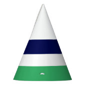 Coole, stylische blaue, hellgrüne Streifen Partyhütchen (Links)