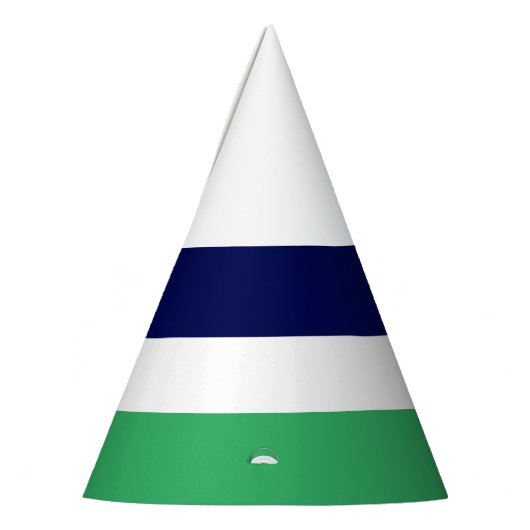 Coole, stylische blaue, hellgrüne Streifen Partyhütchen (Links)