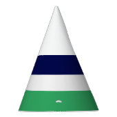 Coole, stylische blaue, hellgrüne Streifen Partyhütchen (Rechts)