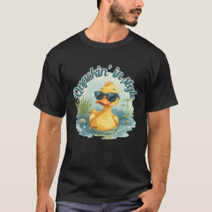 Coole Stylish Duck mit Sonnenbrille - Funny Cartoo T-Shirt