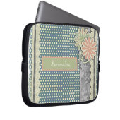 Coole Stylish Polka Dots Lace & Daisies Personalis Laptopschutzhülle (Vorne Rechts)