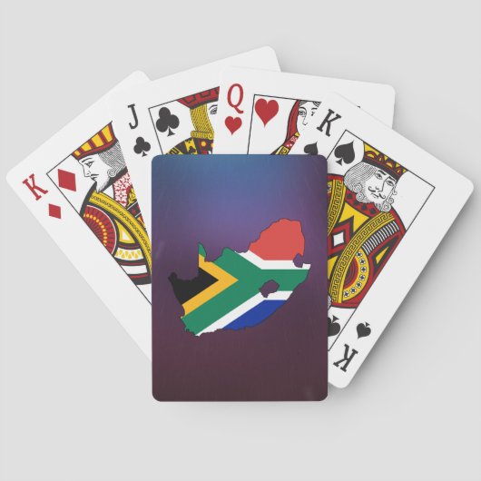 Coole Südafrika-Flaggen-Karte Spielkarten (Rückseite)