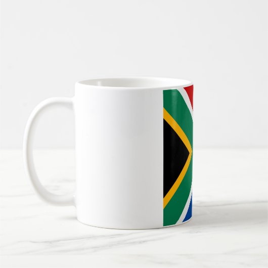 Coole Südafrikanische Flagge Kaffeetasse (Links)