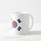 Coole südkoreanische Flagge Kaffeetasse (VorderseiteRechts)