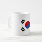 Coole südkoreanische Flagge Kaffeetasse (Vorderseite Links)