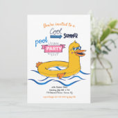 Coole Summer Pool-Party Einladung (Stehend Vorderseite)