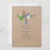 Coole Summer QR Code UAWG Beach Hochzeit Einladung (Vorderseite)