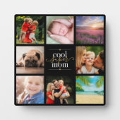 Coole Super Mama 8 Fotocollage Schwarz und Gold Fotoplatte (Vorderseite)