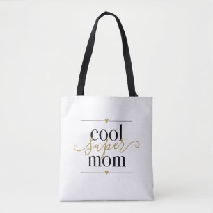 Coole Super Mama Moderne Elegante Schwarz und Gold Tasche
