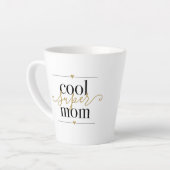 Coole Super Mama Modernes Schwarz-Gold Latte Milchtasse (Linke Ecke)