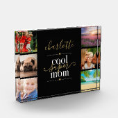 Coole Super-Mama Personalisiert 6 Fotoblock (Links)