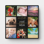 Coole Super Mama Personalisiert 8 FotoCollage Fotoplatte (Vorderseite)