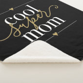 Coole Super Mama Schwarz und Gold Moderne Elegant Sherpadecke (3/4)