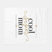 Coole Super Mama Schwarz und Gold Modernes Elegant Fleecedecke (Vorderseite (Horizontal))