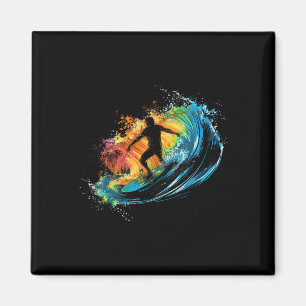 Coole Surfer Boys Grafik Herren Surfen  Magnet