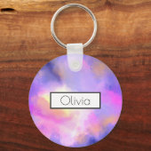 Coole Surreal Space Clouds Personalisiert Schlüsselanhänger (Vorderseite)