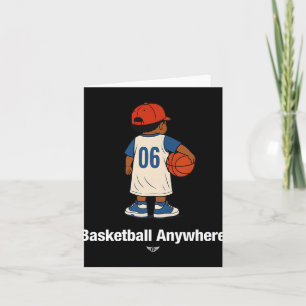 Coole süße Basketball überall mit einem Basketball Karte