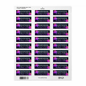 Coole Synthwave-Rücksendeadresse des Retro 80er-Ja (Vorne)