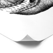 Coole T-Rex-Dinosaurierfarbe zeichnend Kunst Poster (Ecke)