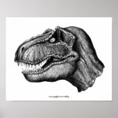 Coole T-Rex-Dinosaurierfarbe zeichnend Kunst Poster (Vorne)