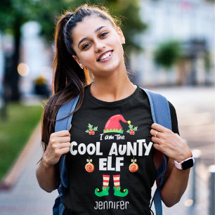 Coole Tante-Elf-Familie passende Weihnachten lusti T-Shirt