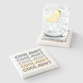 Coole Tante Moderne Niedliche Geschenke für Tante Steinuntersetzer (Seitenansicht)