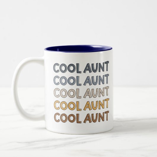 Coole Tante Moderne Niedliche Geschenke für Tante Zweifarbige Tasse (Links)