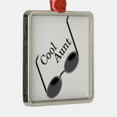 Coole Tante Silbernes Ornament (Rechts)