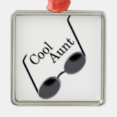 Coole Tante Silbernes Ornament (Vorne)
