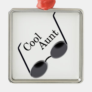Coole Tante Silbernes Ornament