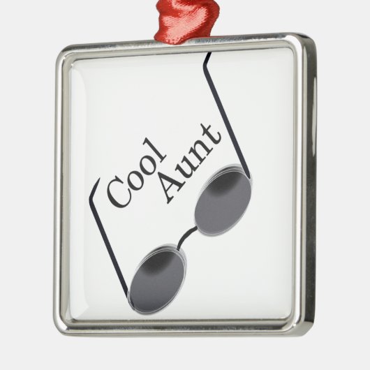 Coole Tante Silbernes Ornament (Links)