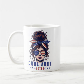 Coole Tante Votes Vintag Messy Hair Lady Wahl Kaffeetasse