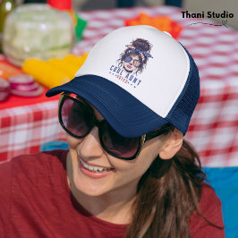 Coole Tante Votes Vintag Messy Hair Lady Wahl Truckerkappe