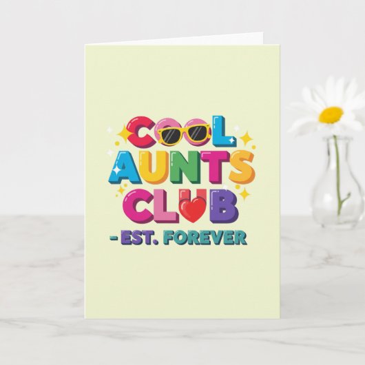 Coole Tanten Club Grußkarte Karte (Kleine Pflanze)