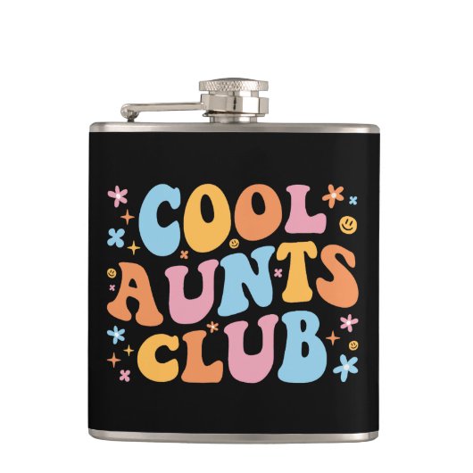 Coole Tanten Club III Flachmann (Vorderseite)