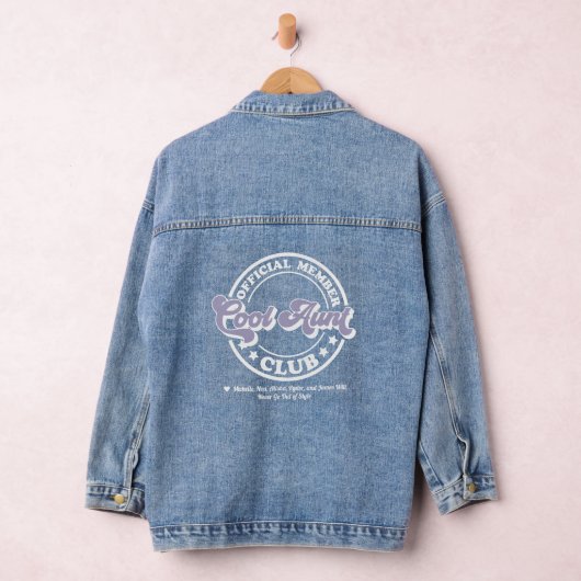 Coole Tanten Club Personalisierte Kinder Namen Jeansjacke (Hangar)