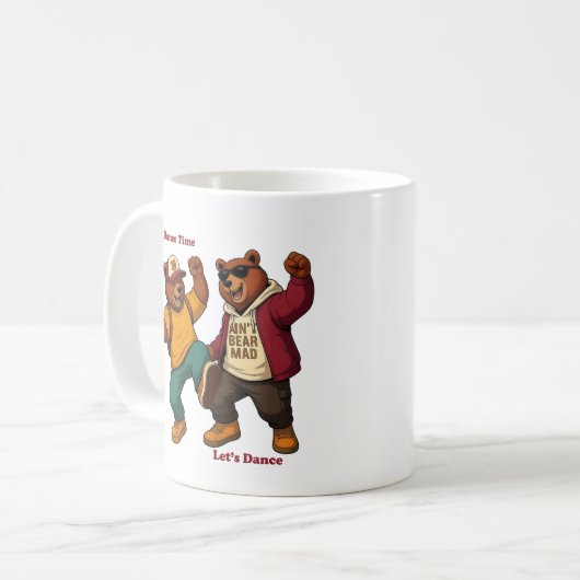 Coole Tanzbären Kaffeetasse (Vorderseite Links)