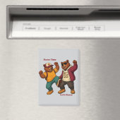 Coole tanzende Bären Magnet (In Situ (Geschirrspüler))