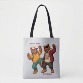 Coole tanzende Bären Tasche (Vorderseite)