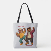 Coole tanzende Bären Tasche (Rückseite)